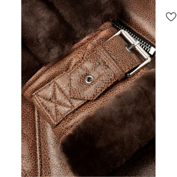Brown Leather and Fur Women's Jacket - Picture 4 of 8